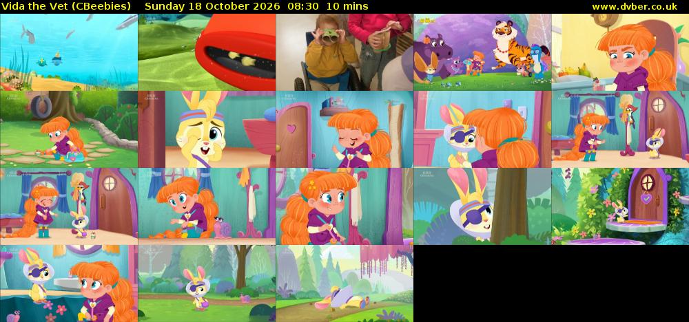 Vida the Vet (CBeebies) Sunday 18 October 2026 08:30 - 08:40