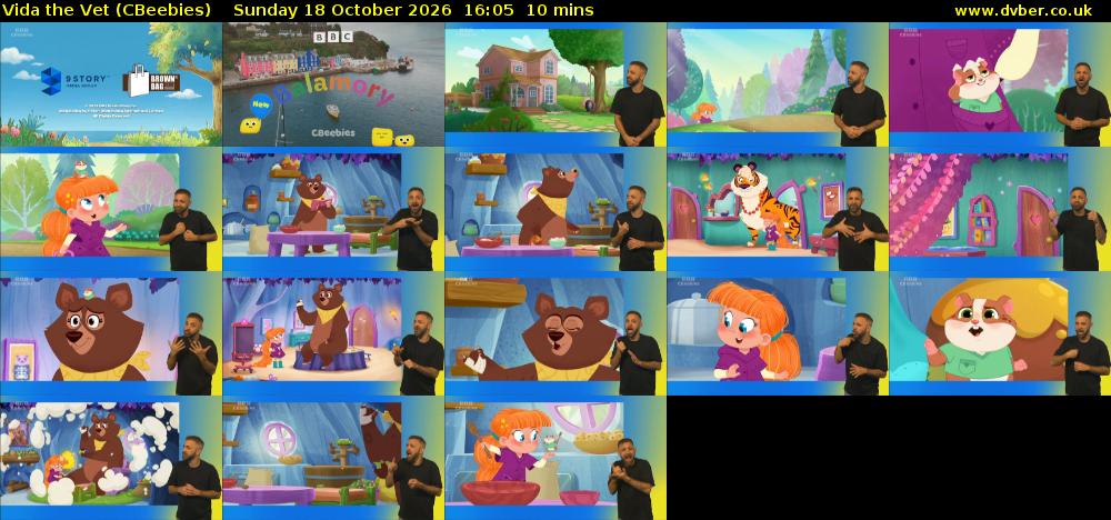 Vida the Vet (CBeebies) Sunday 18 October 2026 16:05 - 16:15