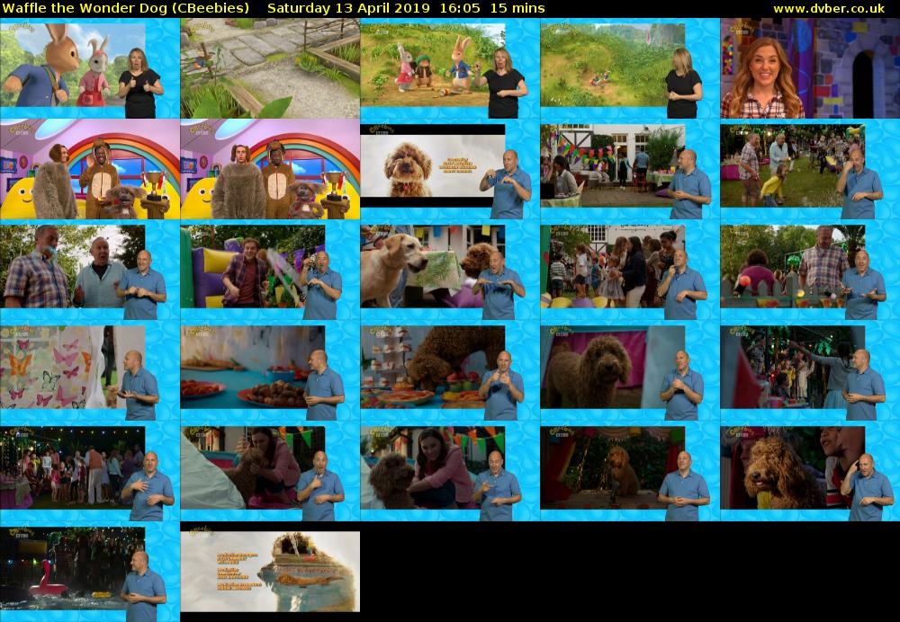 Waffle the Wonder Dog (CBeebies) Saturday 13 April 2019 16:05 - 16:20