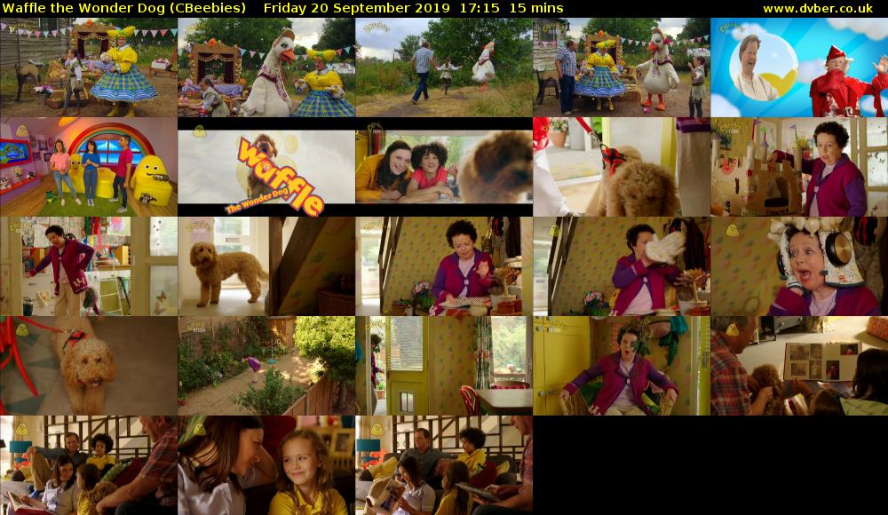 Waffle the Wonder Dog (CBeebies) Friday 20 September 2019 17:15 - 17:30