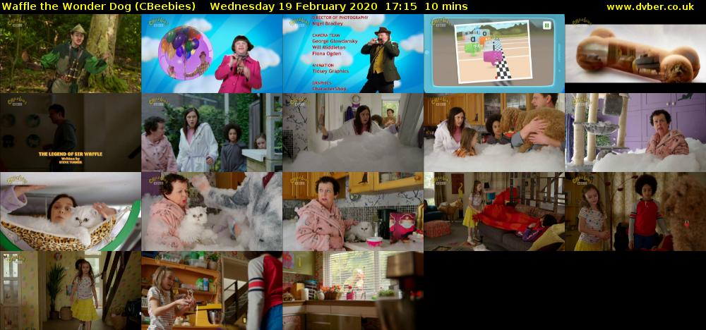 Waffle the Wonder Dog (CBeebies) Wednesday 19 February 2020 17:15 - 17:25