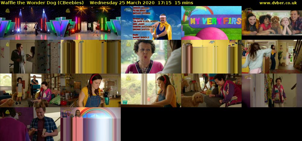 Waffle the Wonder Dog (CBeebies) Wednesday 25 March 2020 17:15 - 17:30