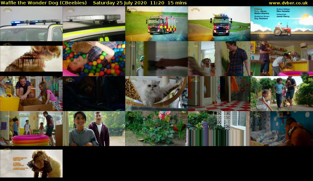 Waffle the Wonder Dog (CBeebies) Saturday 25 July 2020 11:20 - 11:35