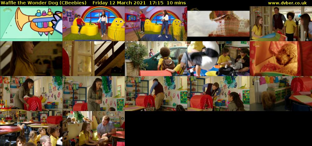 Waffle the Wonder Dog (CBeebies) Friday 12 March 2021 17:15 - 17:25