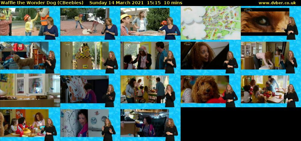 Waffle the Wonder Dog (CBeebies) Sunday 14 March 2021 15:15 - 15:25