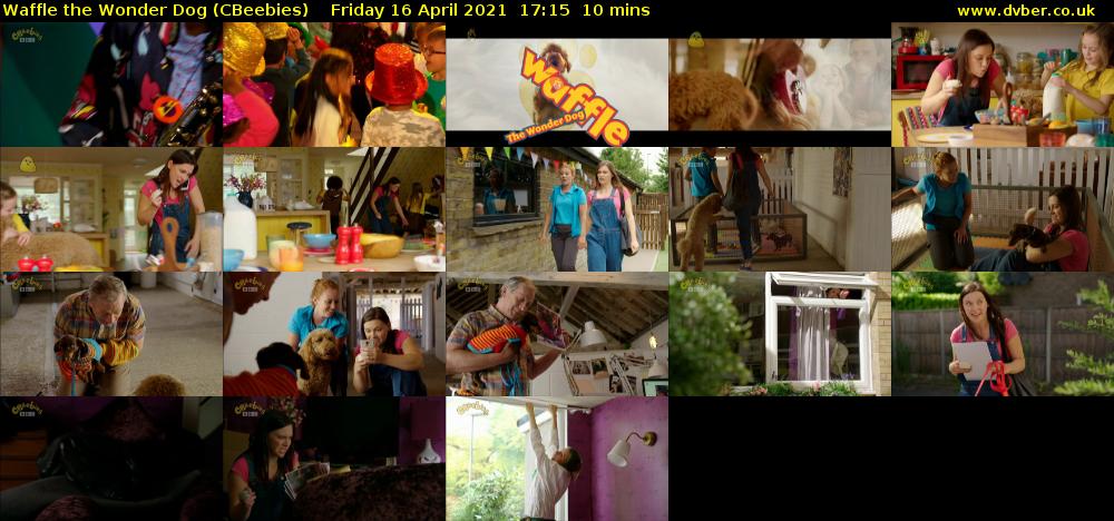 Waffle the Wonder Dog (CBeebies) Friday 16 April 2021 17:15 - 17:25