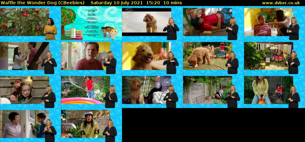 Waffle the Wonder Dog (CBeebies) Saturday 10 July 2021 15:20 - 15:30