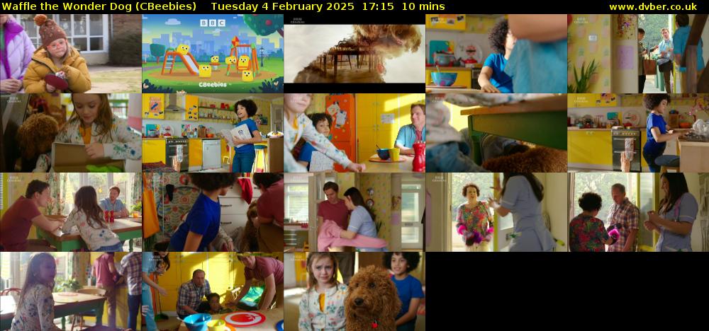 Waffle the Wonder Dog (CBeebies) Tuesday 4 February 2025 17:15 - 17:25