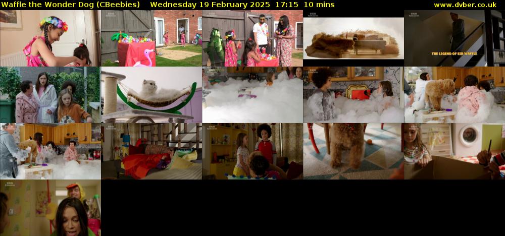 Waffle the Wonder Dog (CBeebies) Wednesday 19 February 2025 17:15 - 17:25