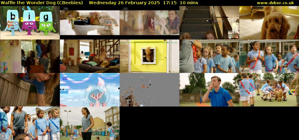 Waffle the Wonder Dog (CBeebies) Wednesday 26 February 2025 17:15 - 17:25