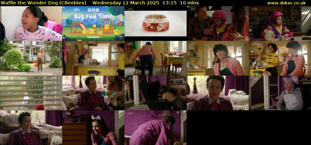 Waffle the Wonder Dog (CBeebies) Wednesday 12 March 2025 17:15 - 17:25