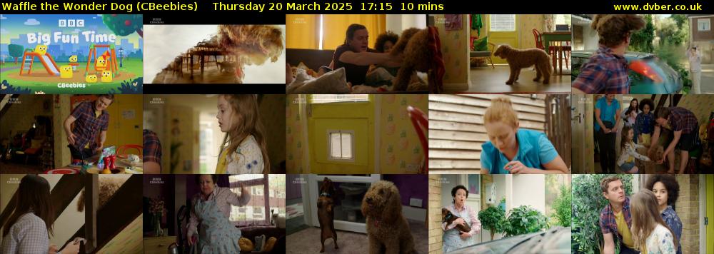 Waffle the Wonder Dog (CBeebies) Thursday 20 March 2025 17:15 - 17:25