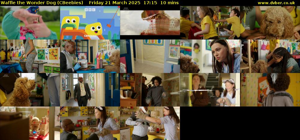 Waffle the Wonder Dog (CBeebies) Friday 21 March 2025 17:15 - 17:25