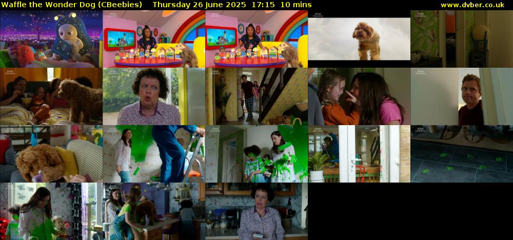 Waffle the Wonder Dog (CBeebies) Thursday 26 June 2025 17:15 - 17:25
