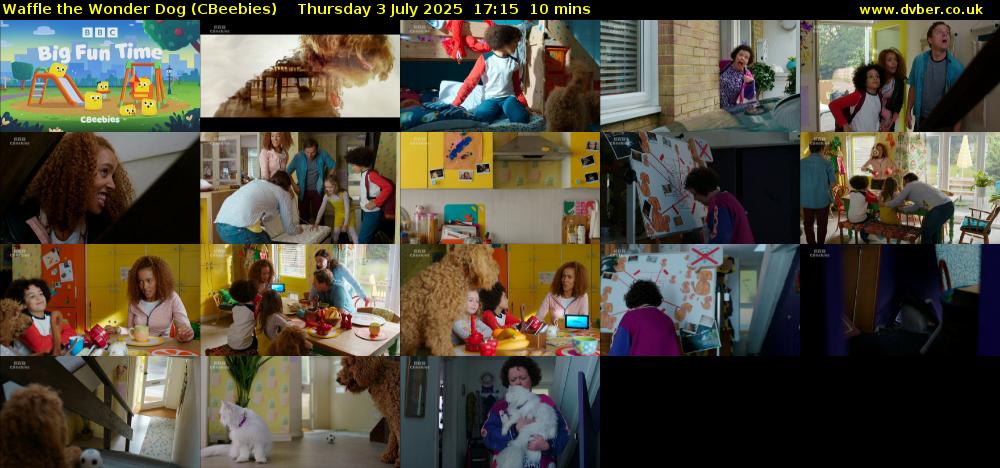 Waffle the Wonder Dog (CBeebies) Thursday 3 July 2025 17:15 - 17:25