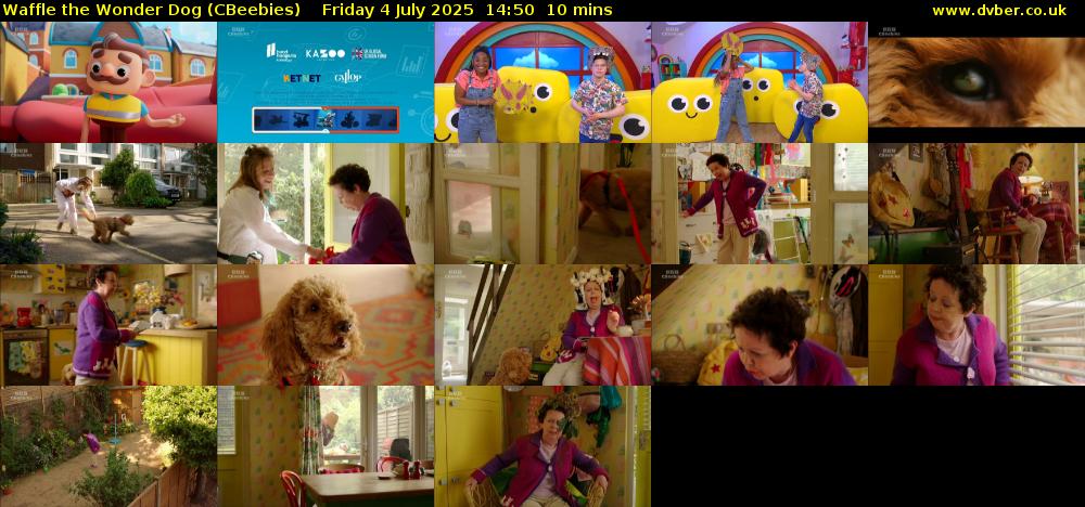 Waffle the Wonder Dog (CBeebies) Friday 4 July 2025 14:50 - 15:00