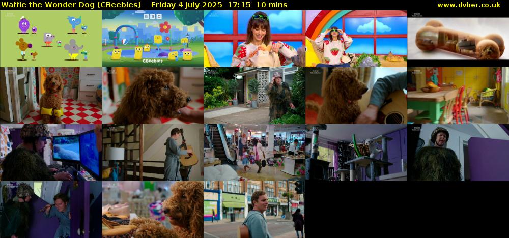 Waffle the Wonder Dog (CBeebies) Friday 4 July 2025 17:15 - 17:25