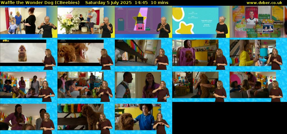 Waffle the Wonder Dog (CBeebies) Saturday 5 July 2025 14:45 - 14:55