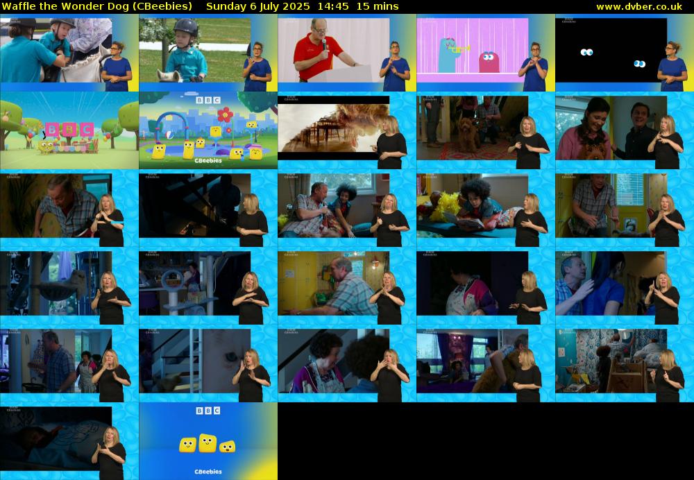 Waffle the Wonder Dog (CBeebies) Sunday 6 July 2025 14:45 - 15:00