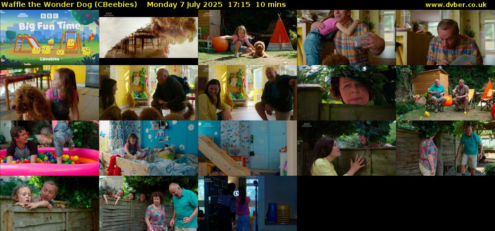 Waffle the Wonder Dog (CBeebies) Monday 7 July 2025 17:15 - 17:25