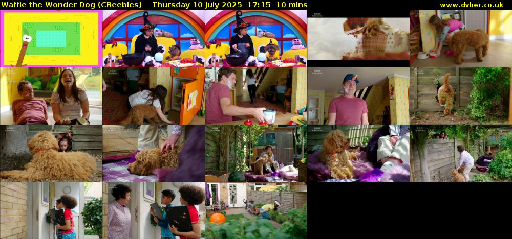 Waffle the Wonder Dog (CBeebies) Thursday 10 July 2025 17:15 - 17:25