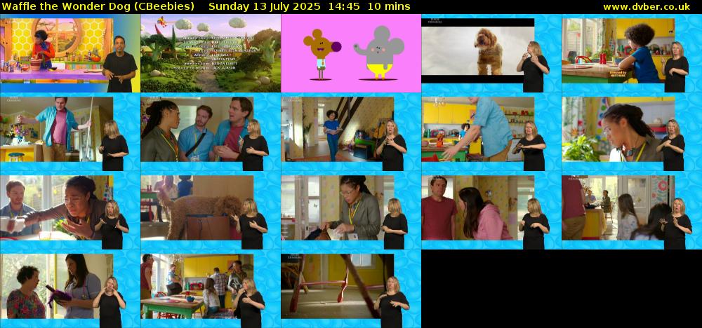 Waffle the Wonder Dog (CBeebies) Sunday 13 July 2025 14:45 - 14:55