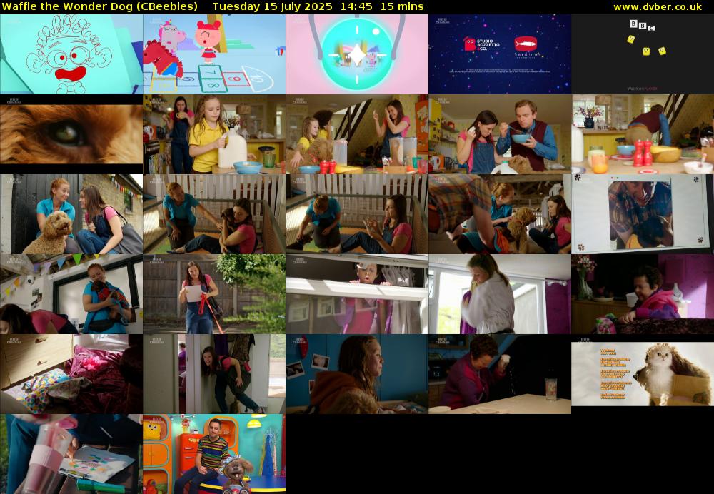 Waffle the Wonder Dog (CBeebies) Tuesday 15 July 2025 14:45 - 15:00