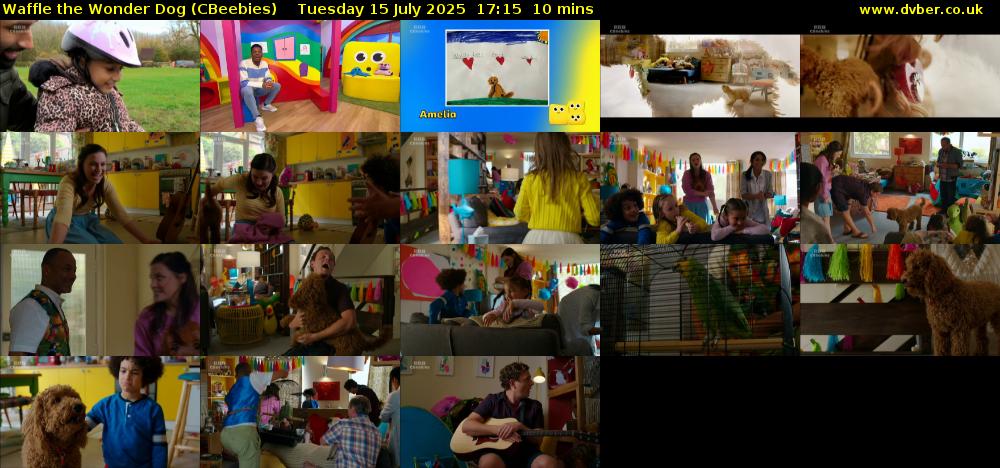 Waffle the Wonder Dog (CBeebies) Tuesday 15 July 2025 17:15 - 17:25