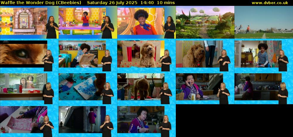 Waffle the Wonder Dog (CBeebies) Saturday 26 July 2025 14:40 - 14:50