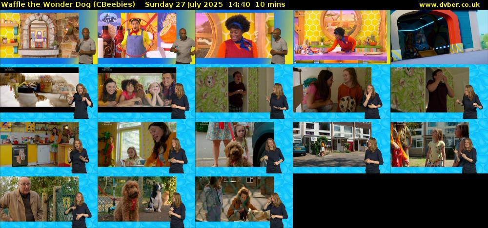 Waffle the Wonder Dog (CBeebies) Sunday 27 July 2025 14:40 - 14:50