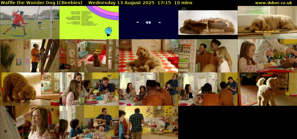 Waffle the Wonder Dog (CBeebies) Wednesday 13 August 2025 17:15 - 17:25