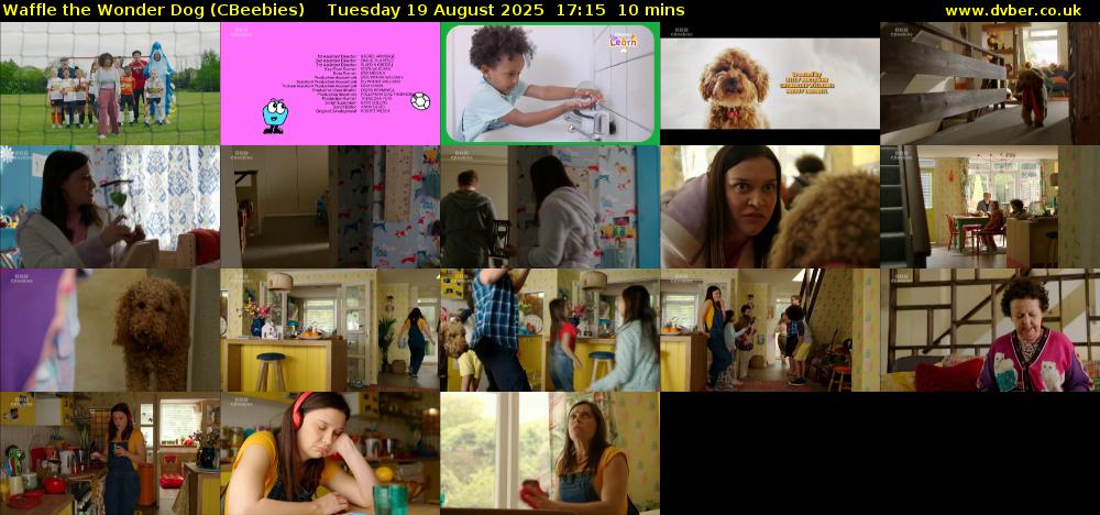 Waffle the Wonder Dog (CBeebies) Tuesday 19 August 2025 17:15 - 17:25