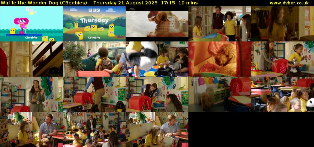 Waffle the Wonder Dog (CBeebies) Thursday 21 August 2025 17:15 - 17:25