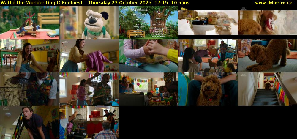 Waffle the Wonder Dog (CBeebies) Thursday 23 October 2025 17:15 - 17:25