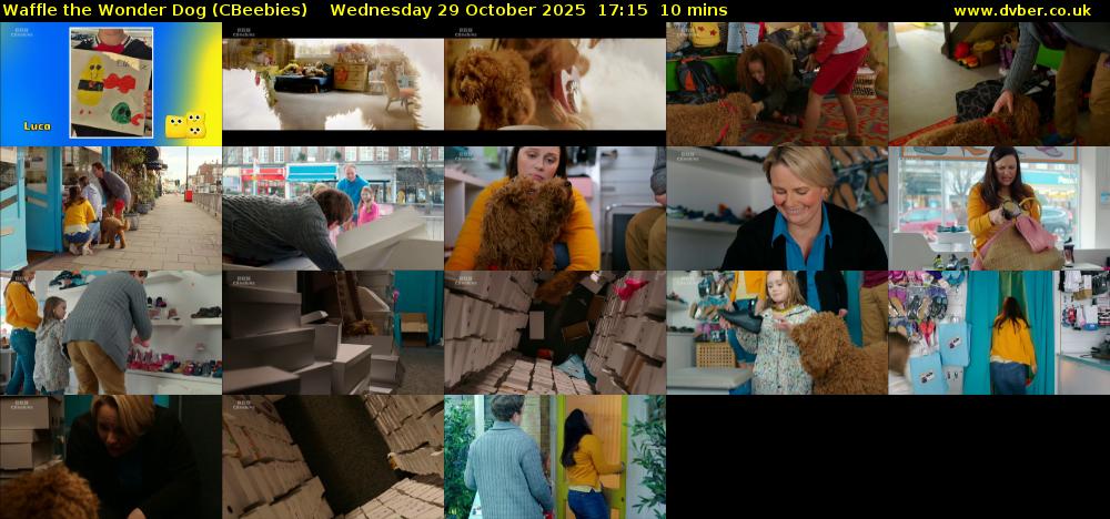 Waffle the Wonder Dog (CBeebies) Wednesday 29 October 2025 17:15 - 17:25