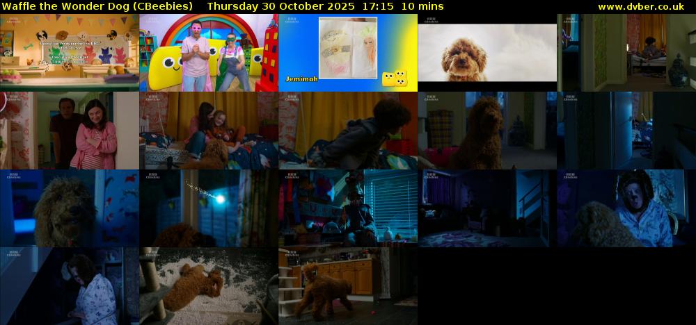 Waffle the Wonder Dog (CBeebies) Thursday 30 October 2025 17:15 - 17:25