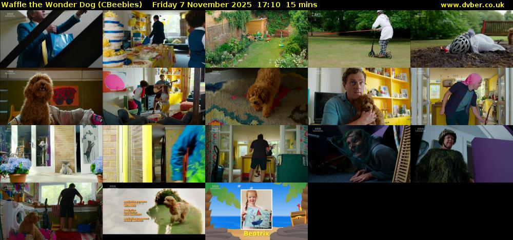 Waffle the Wonder Dog (CBeebies) Friday 7 November 2025 17:10 - 17:25