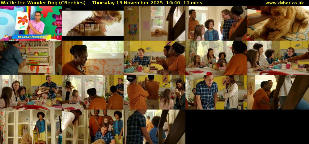 Waffle the Wonder Dog (CBeebies) Thursday 13 November 2025 14:40 - 14:50