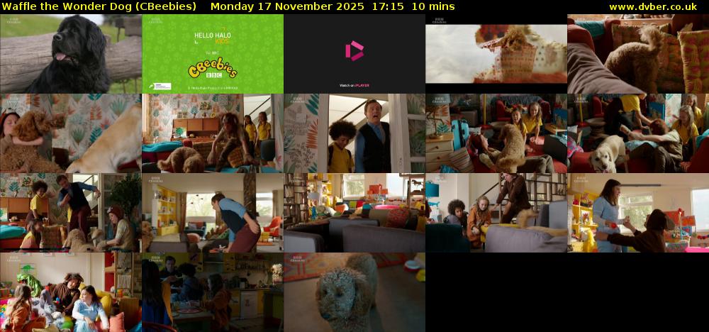 Waffle the Wonder Dog (CBeebies) Monday 17 November 2025 17:15 - 17:25