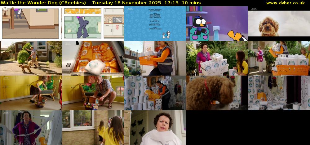 Waffle the Wonder Dog (CBeebies) Tuesday 18 November 2025 17:15 - 17:25