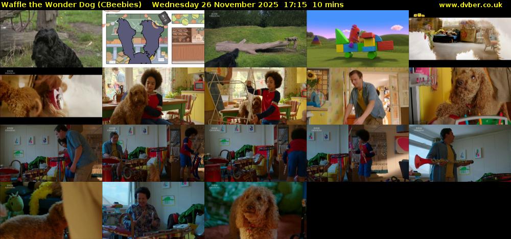 Waffle the Wonder Dog (CBeebies) Wednesday 26 November 2025 17:15 - 17:25
