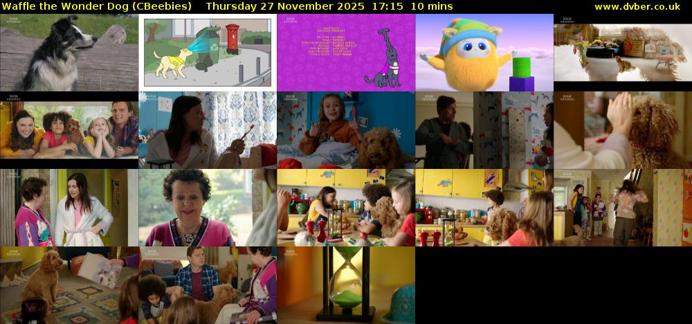 Waffle the Wonder Dog (CBeebies) Thursday 27 November 2025 17:15 - 17:25