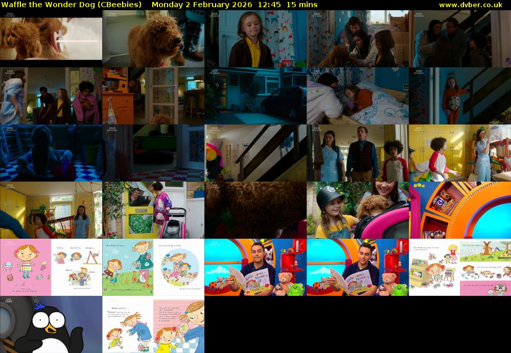 Waffle the Wonder Dog (CBeebies) Monday 2 February 2026 12:45 - 13:00