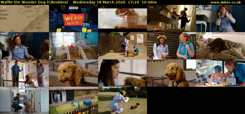 Waffle the Wonder Dog (CBeebies) Wednesday 18 March 2026 17:20 - 17:30