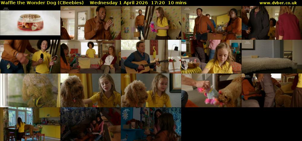 Waffle the Wonder Dog (CBeebies) Wednesday 1 April 2026 17:20 - 17:30