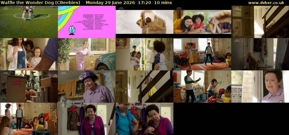 Waffle the Wonder Dog (CBeebies) Monday 29 June 2026 17:20 - 17:30