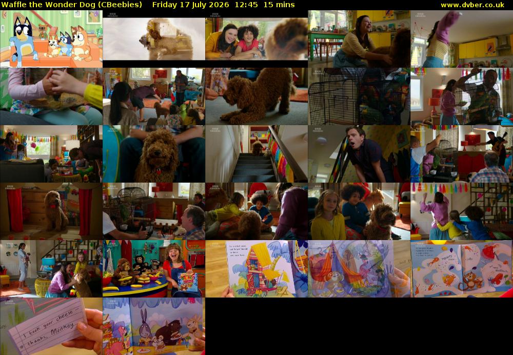 Waffle the Wonder Dog (CBeebies) Friday 17 July 2026 12:45 - 13:00
