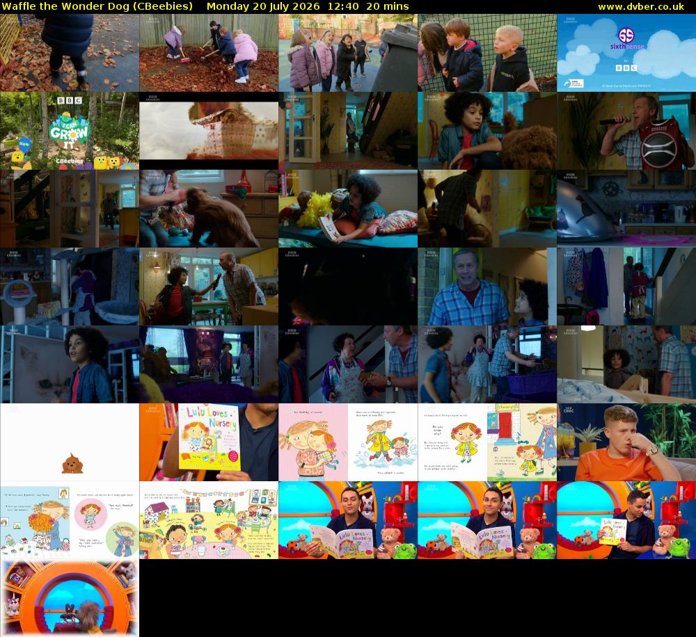 Waffle the Wonder Dog (CBeebies) Monday 20 July 2026 12:40 - 13:00