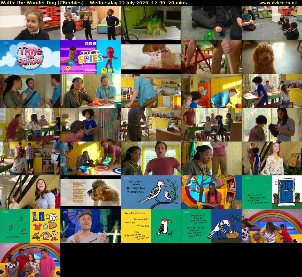 Waffle the Wonder Dog (CBeebies) Wednesday 22 July 2026 12:40 - 13:00