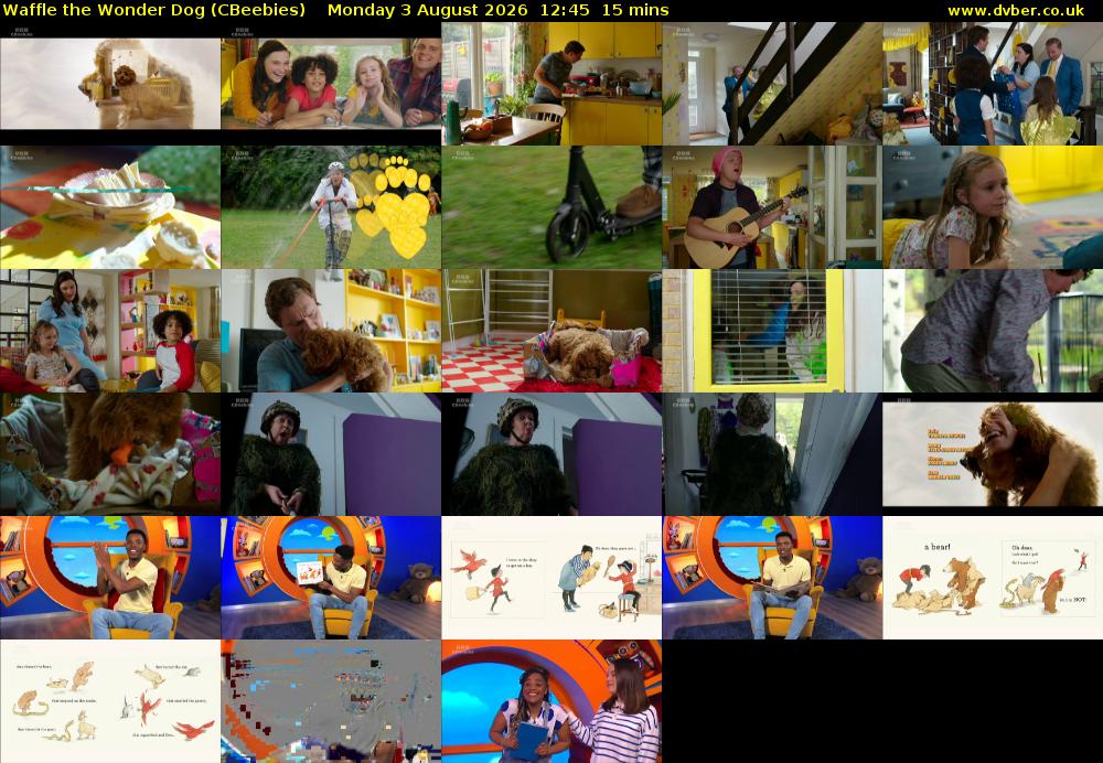 Waffle the Wonder Dog (CBeebies) Monday 3 August 2026 12:45 - 13:00